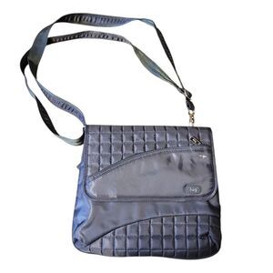 Lug Grey Quilted Crossbody Bag OS